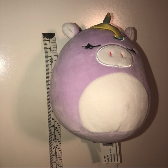 KELLYTOY Squishmallows Silvia Purple Unicorn Easter 2020 5” - Picture 3 of 3